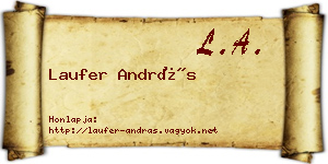Laufer András névjegykártya