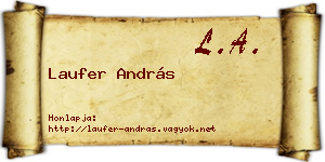 Laufer András névjegykártya